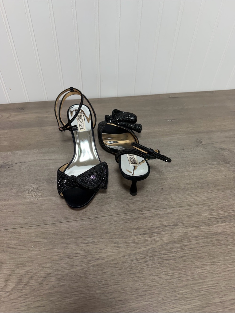 Brand new Badgley Mischka Remi statement kitten heels in black Size 8 - Picture 6 of 9